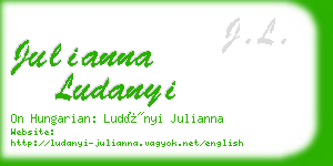 julianna ludanyi business card